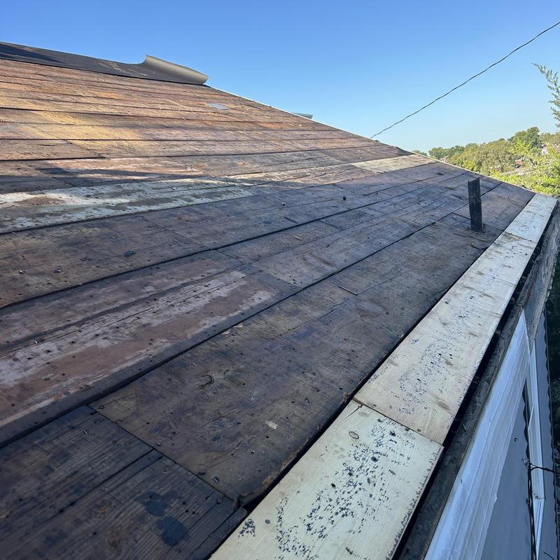 Roof decking with wood replacement and prep work