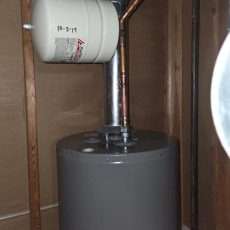 40 gallon gas water heater with expansion tank installation