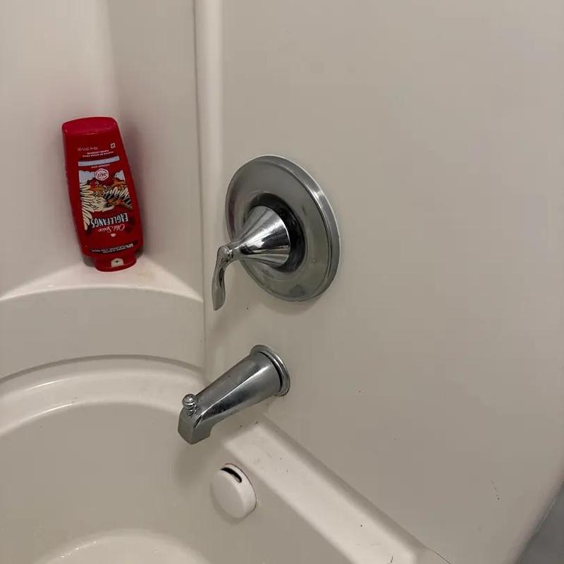 Shower cartridge and tub spout install in bathtub