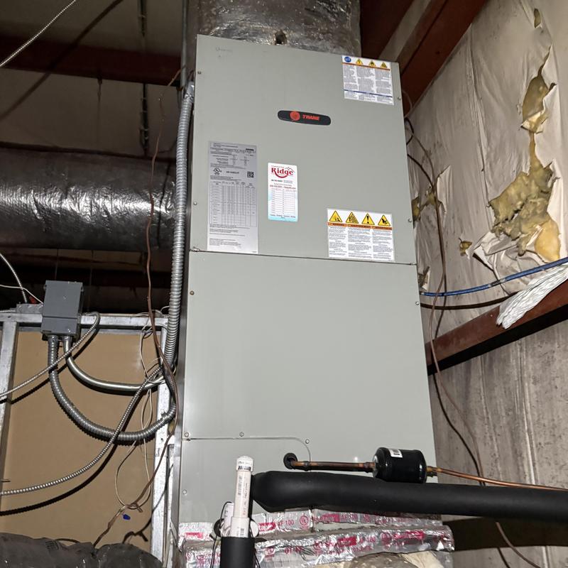 Commercial HVAC air handler unit with insulated piping Commercial HVAC air handler unit with insulated piping