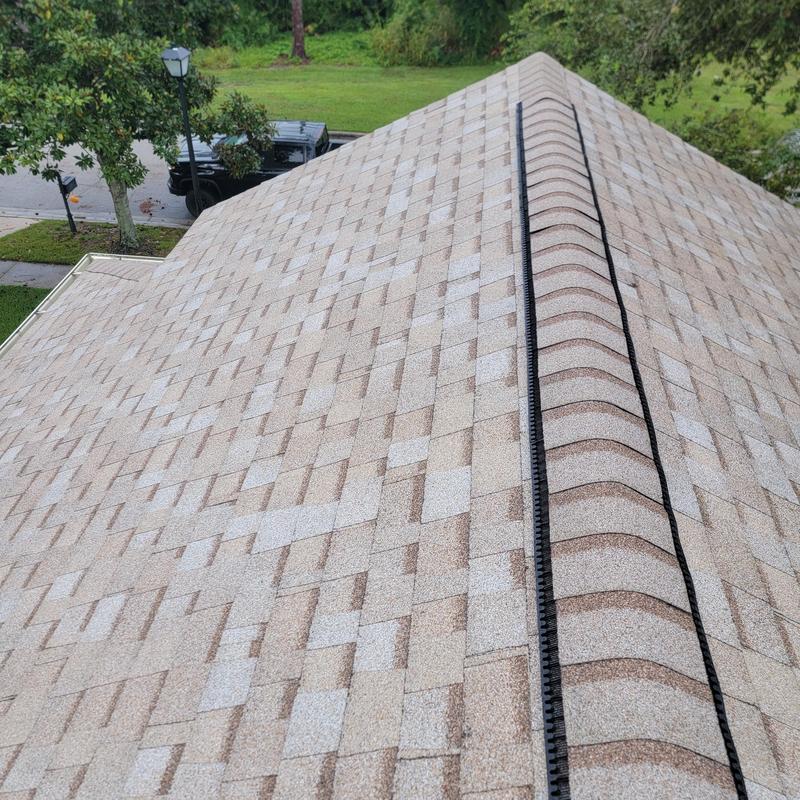 Owens Corning Duration shingle roof with Ridge Runner ventilation Owens Corning Duration shingle roof with Ridge Runner ventilation