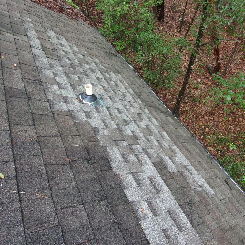 GAF Timberline Weathered Wood shingles on roof slope