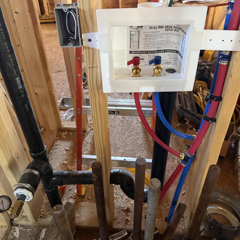Dual drain washing machine outlet box installation Dual drain washing machine outlet box installation