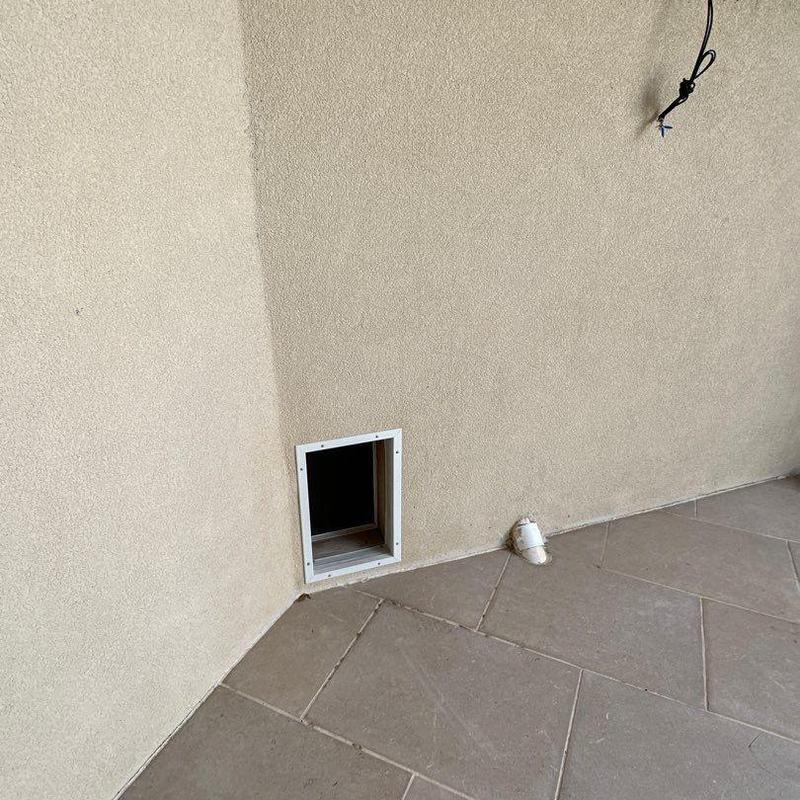 Stucco wall texture matching around vent opening Stucco wall texture matching around vent opening
