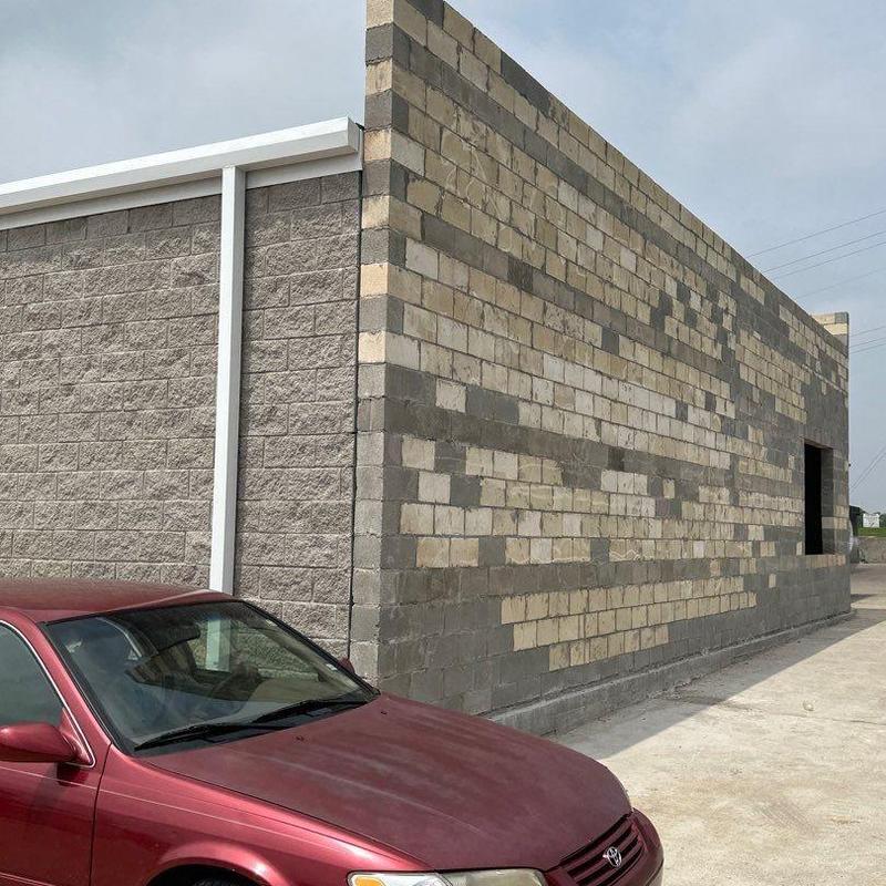 Concrete block wall construction at commercial expansion Concrete block wall construction at commercial expansion