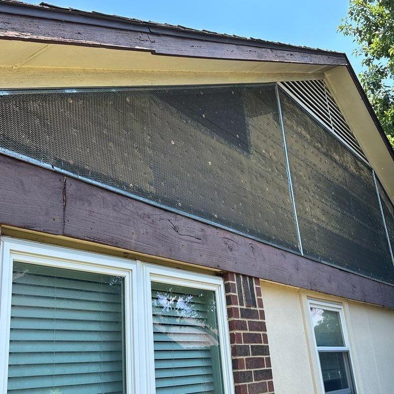 Upper gable stucco repair with new metal lath installation Upper gable stucco repair with new metal lath installation