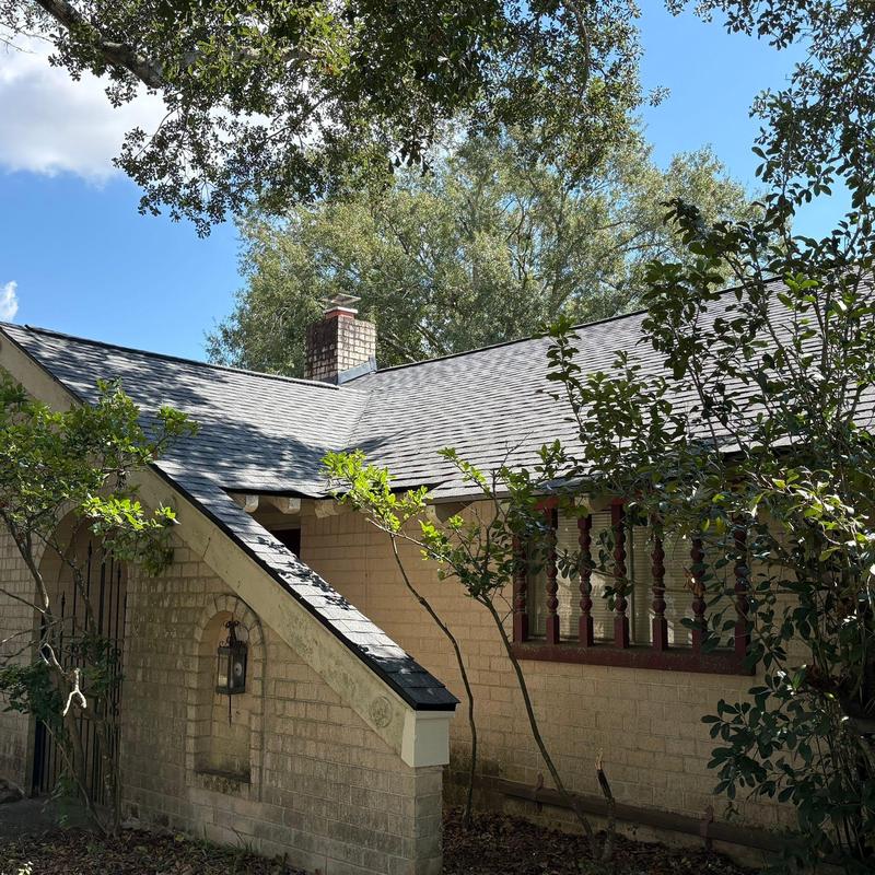Tamko Titan XT asphalt shingles on residential roof Tamko Titan XT asphalt shingles on residential roof