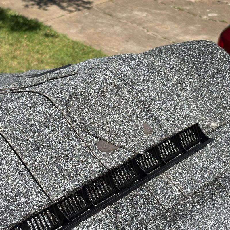 Tamko Titan XT shingles with vent damage on roof Tamko Titan XT shingles with vent damage on roof