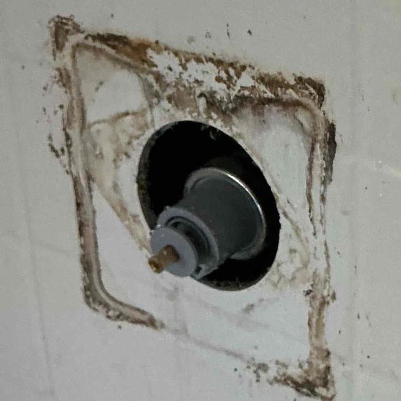 Delta Monitor shower cartridge installed in valve body