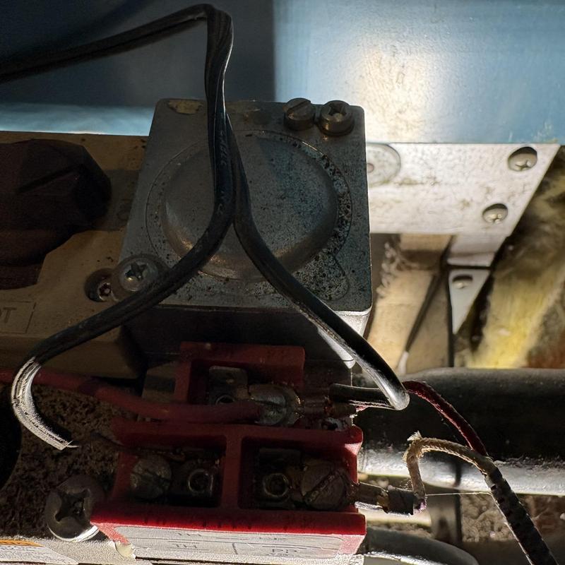 Gas valve solenoid on natural gas fire boiler burner