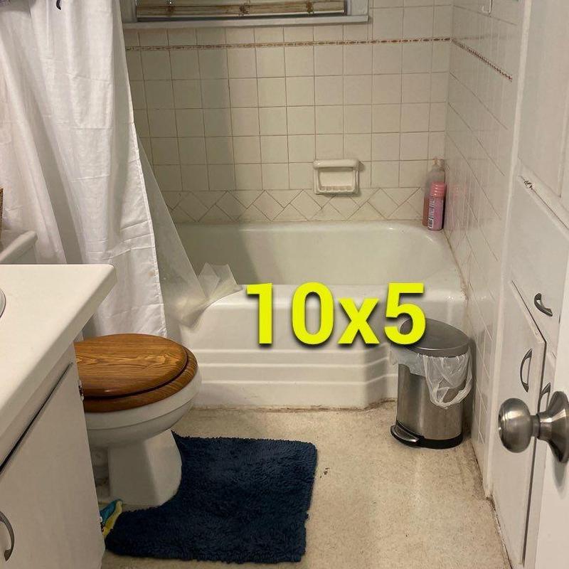Bathtub and tile surround in bathroom remodel Bathtub and tile surround in bathroom remodel