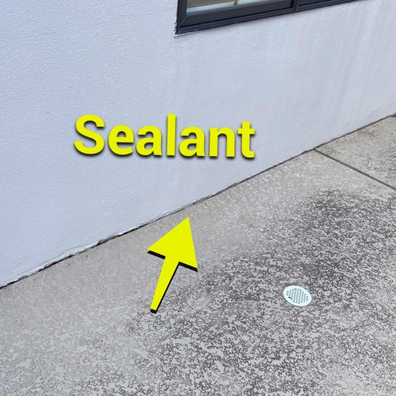 Stucco wall base sealant repair preparation Stucco wall base sealant repair preparation