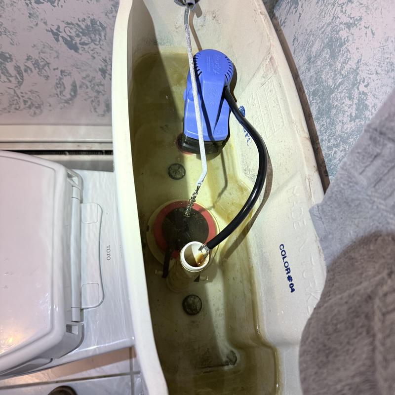 Toilet tank components with fill valve and flush tube