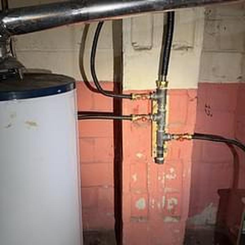 Gas manifold piping with new shut off valves installation
