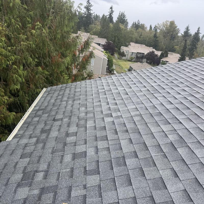 Asphalt shingle roofing with new installation in Arlington