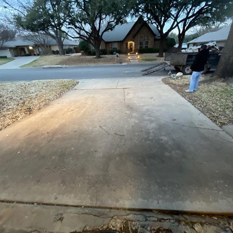 Concrete driveway surface before replacement in Fort Worth Concrete driveway surface before replacement in Fort Worth