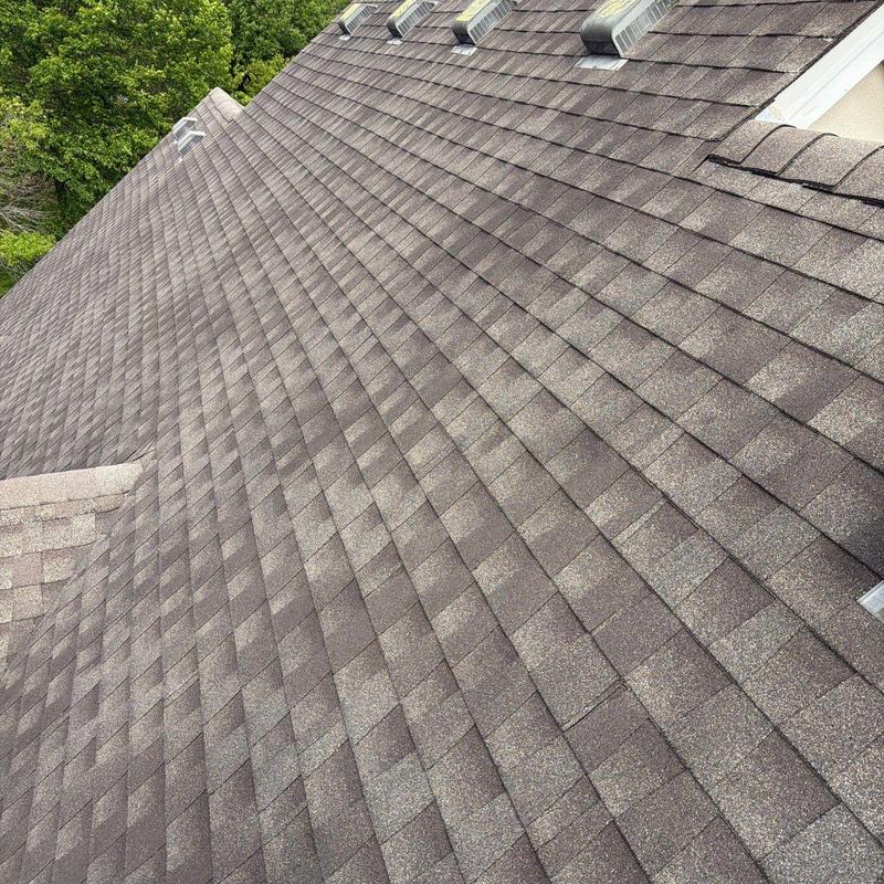 Asphalt shingle roof inspection for hail damage