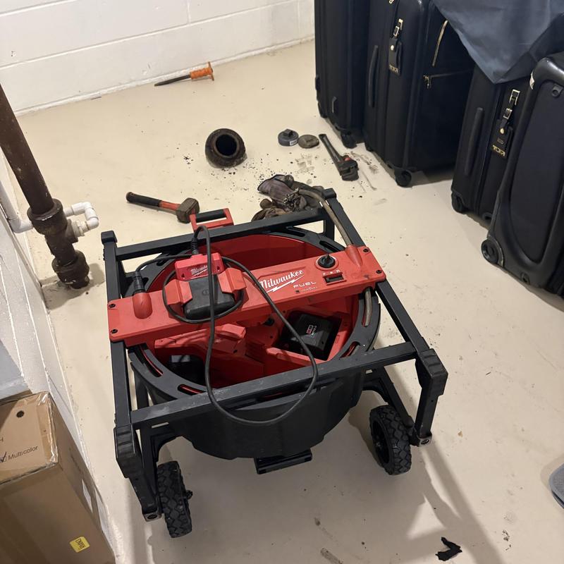 Drain cleaning jet machine with plumbing tools