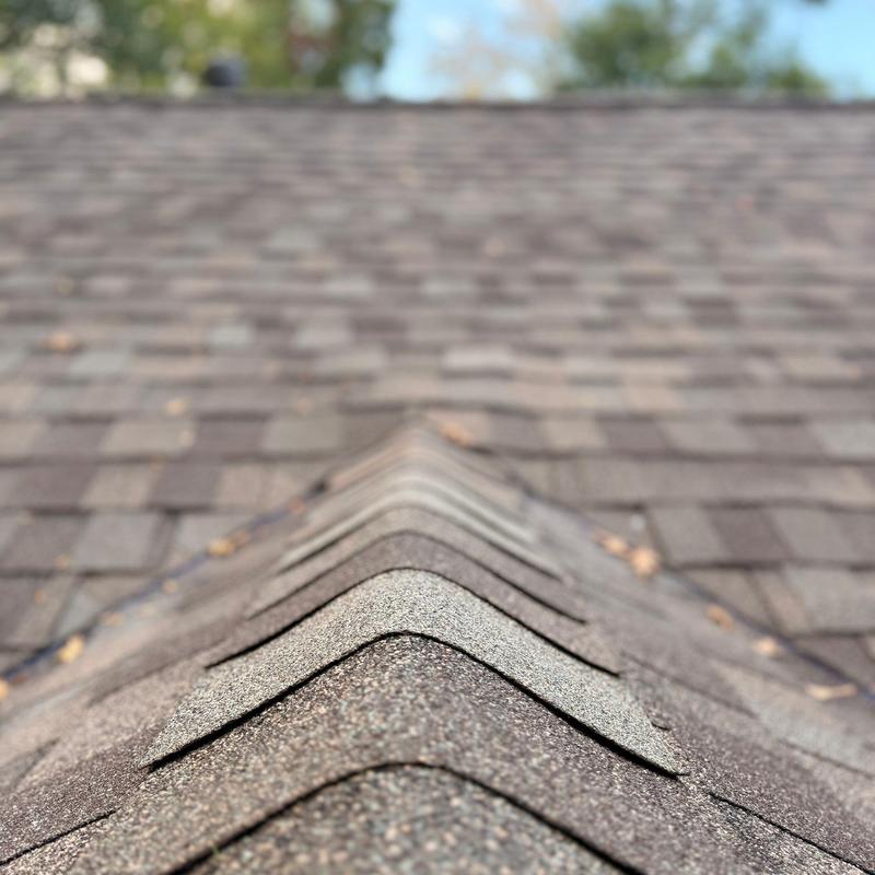 Tamko Titan XT shingles on roof ridge in Friendswood, TX Tamko Titan XT shingles on roof ridge in Friendswood, TX