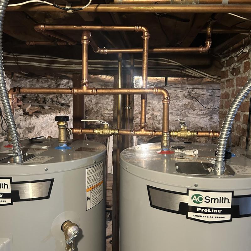 50-gallon water heaters with copper piping installation 50-gallon water heaters with copper piping installation