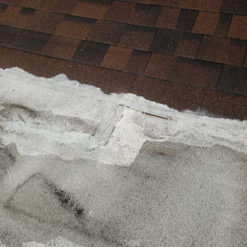 Modified bitumen roof with seam separation and wear Modified bitumen roof with seam separation and wear