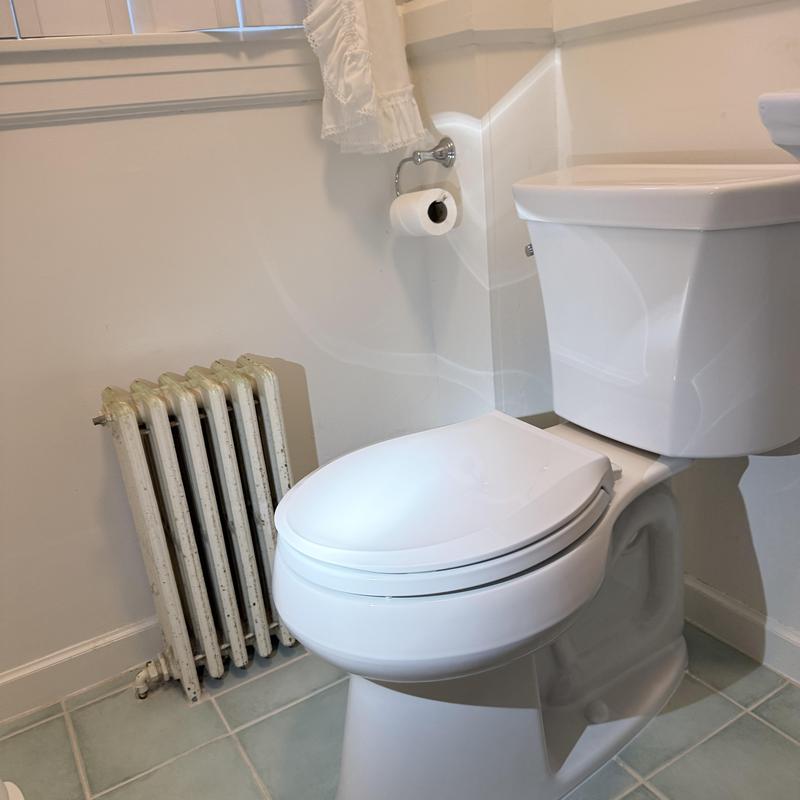 Toilet replacement with emergency shut-off valve