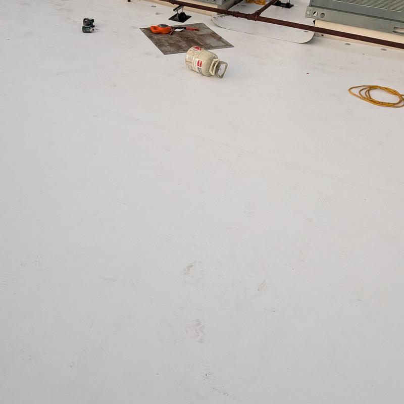 GAF 60 mil TPO roofing membrane on commercial roof