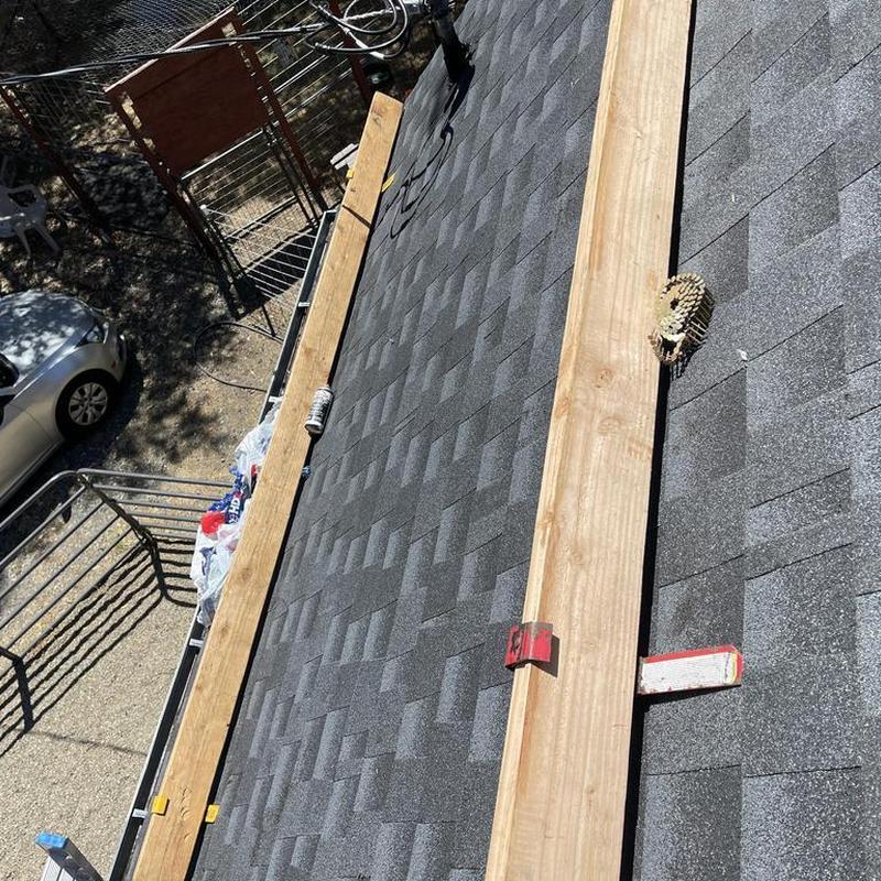 GAF Class A fire rated shingle roof with plywood