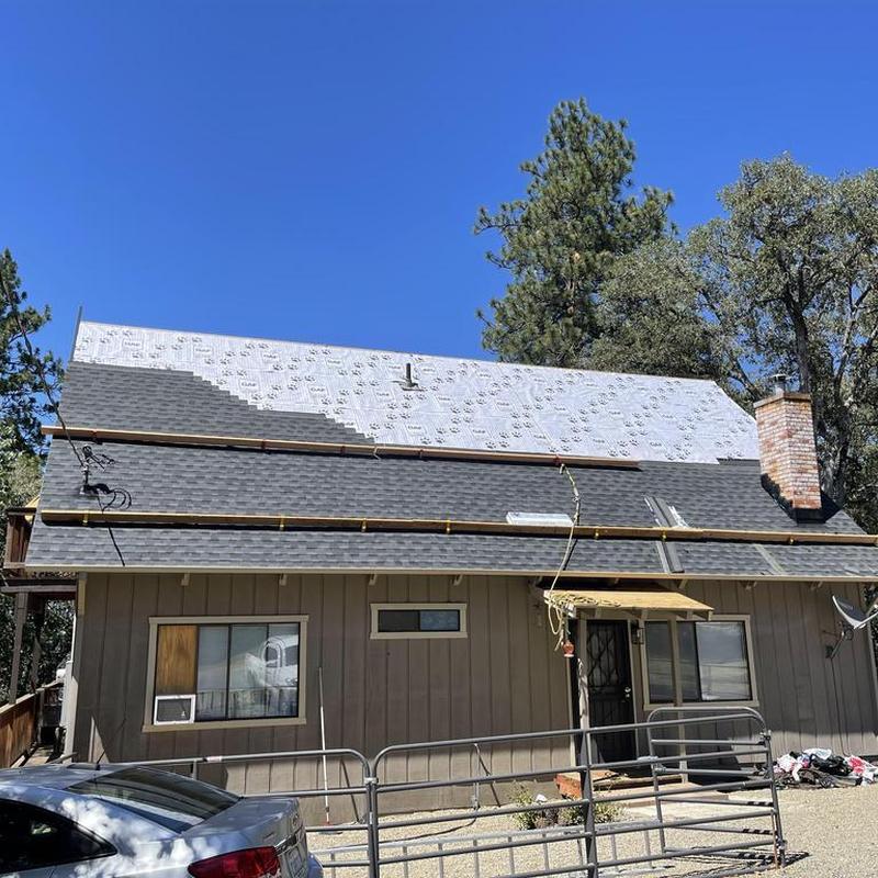 GAF fire rated roofing system installation in progress