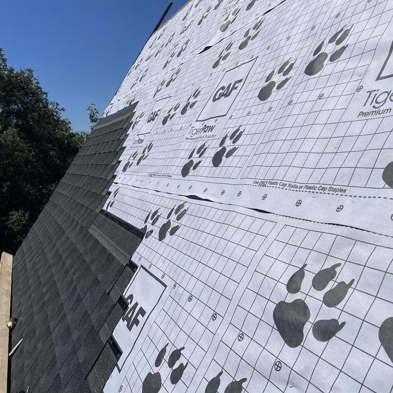 GAF roofing underlayment and shingle installation
