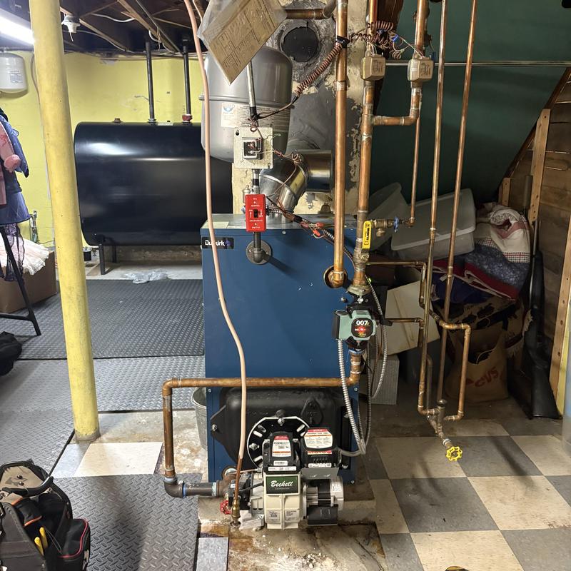 Boiler system with new zone valves and pump