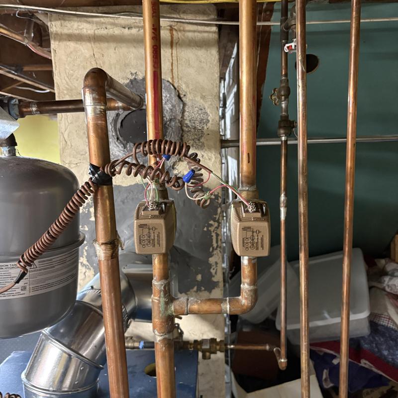 Boiler zone valves and heat loop piping repair