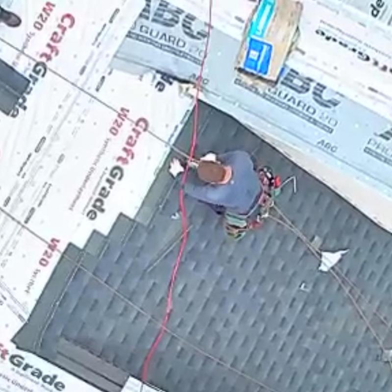 Architectural shingles installation with synthetic underlayment Architectural shingles installation with synthetic underlayment