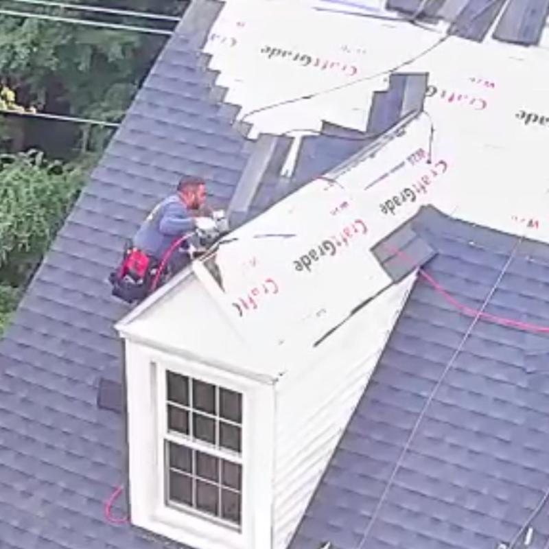 Architectural shingle installation on dormer roof Architectural shingle installation on dormer roof