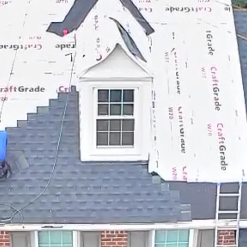Architectural shingle roofing with synthetic underlayment Architectural shingle roofing with synthetic underlayment