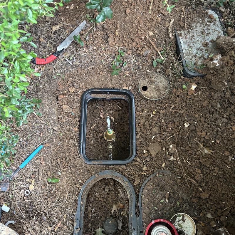 Water meter box and new dual stage pressure reducer installation Water meter box and new dual stage pressure reducer installation