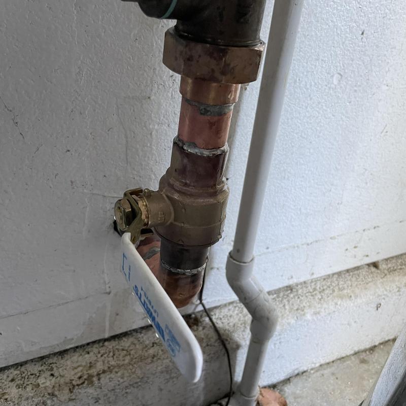 1-inch main emergency water shut-off valve replacement