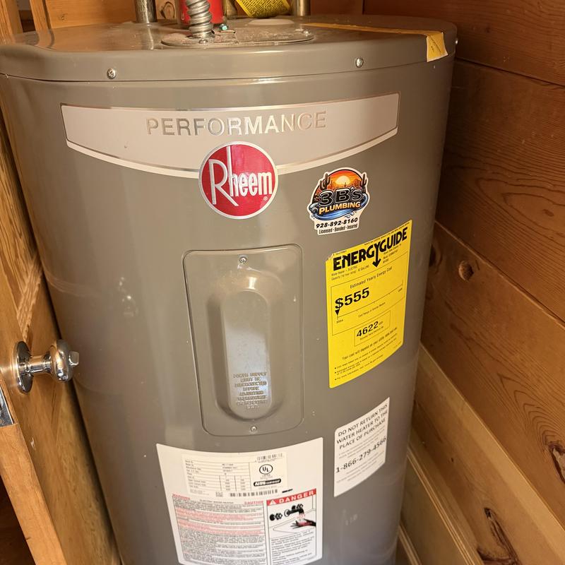 Electric water heater Rheem 40 gallon installed Electric water heater Rheem 40 gallon installed