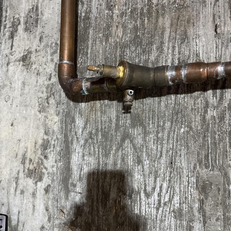 Ball valve with drain port on copper piping