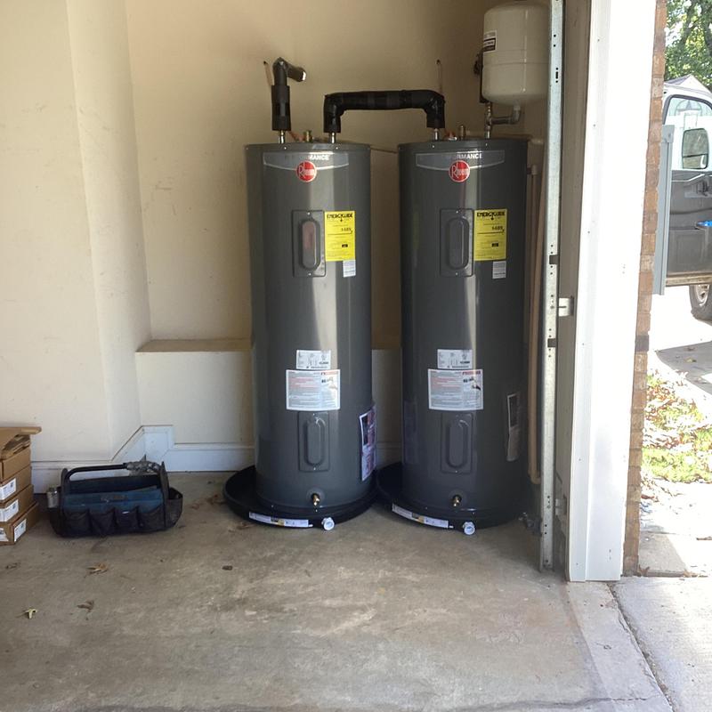 Electric water heaters with expansion tank installed Electric water heaters with expansion tank installed