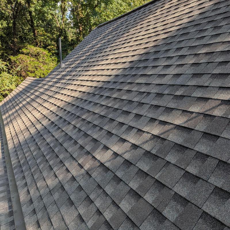GAF HD Z asphalt shingle roof with vent pipe