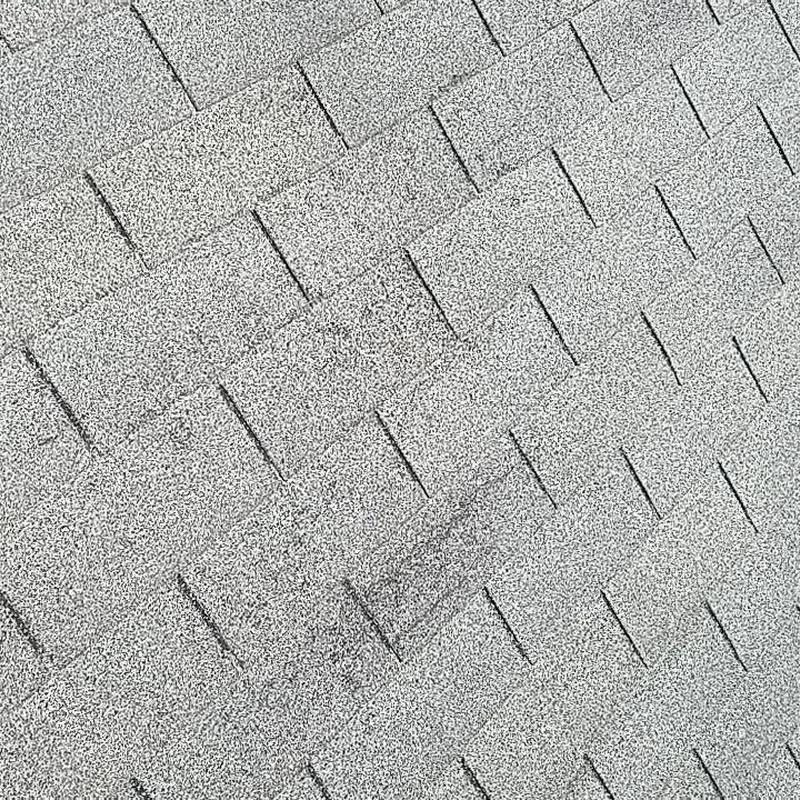 Shingle roof with marked storm damage areas in Collierville