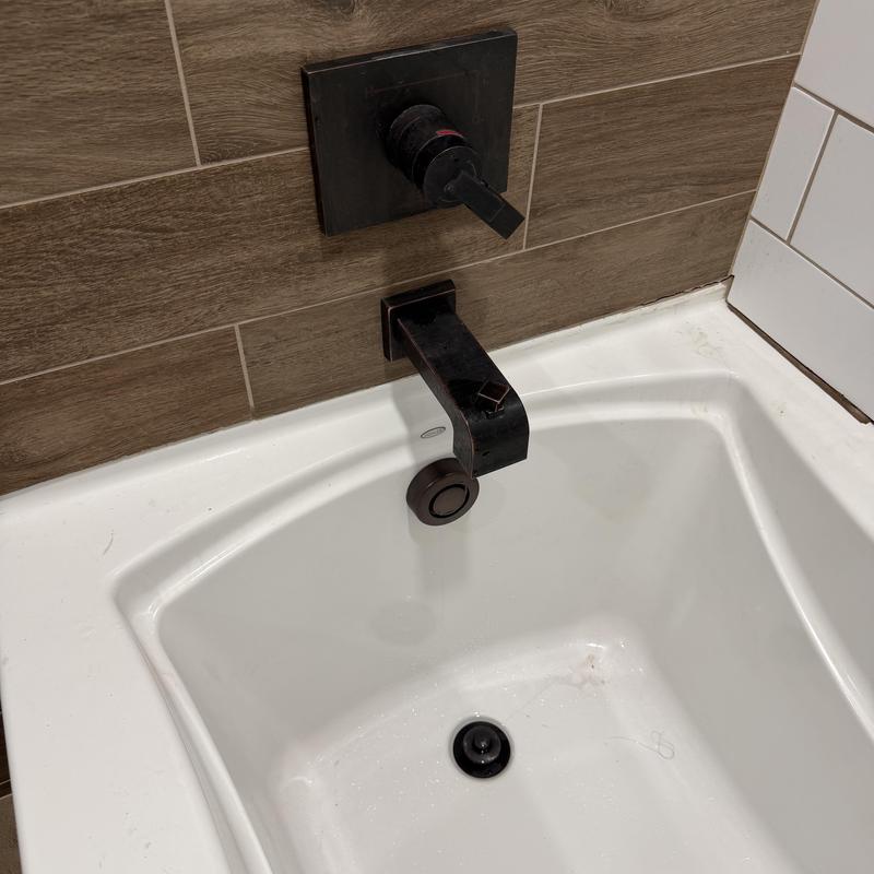 Tub shower matte black valve and trim installation Tub shower matte black valve and trim installation
