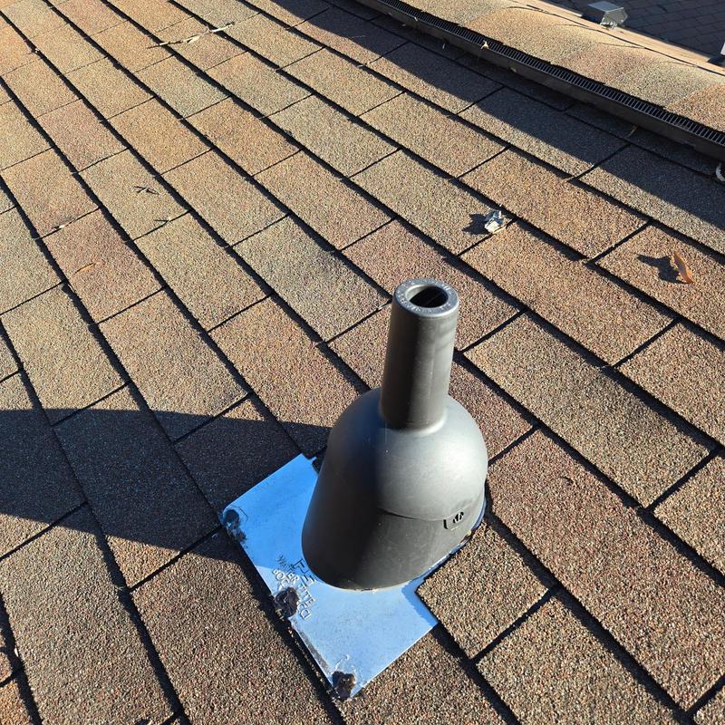 Pipe collar roof flashing with secure shingles Fairfax VA Pipe collar roof flashing with secure shingles Fairfax VA