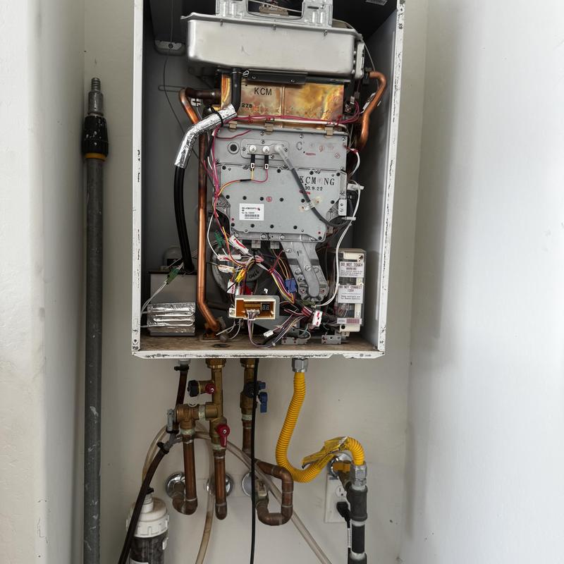 Navien 199U tankless water heater installation setup