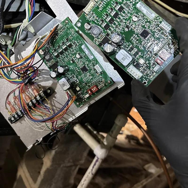 Control board replacement with wiring in HVAC system