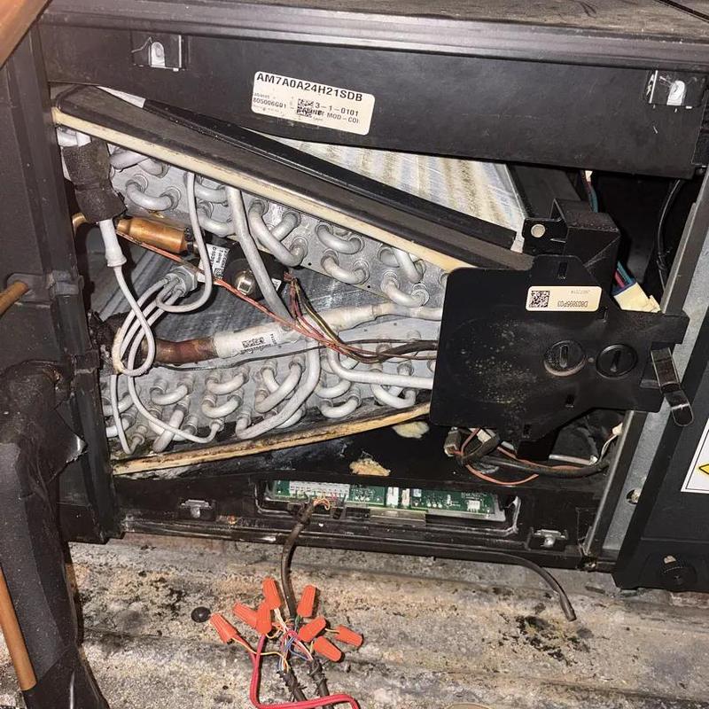 Evaporator coil with wiring and sensors replaced Evaporator coil with wiring and sensors replaced