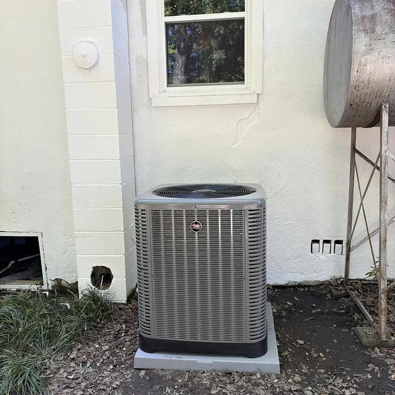 Carrier heat pump unit installed outside home Carrier heat pump unit installed outside home