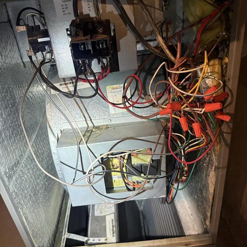 X13 blower motor wiring and control box inside HVAC unit
