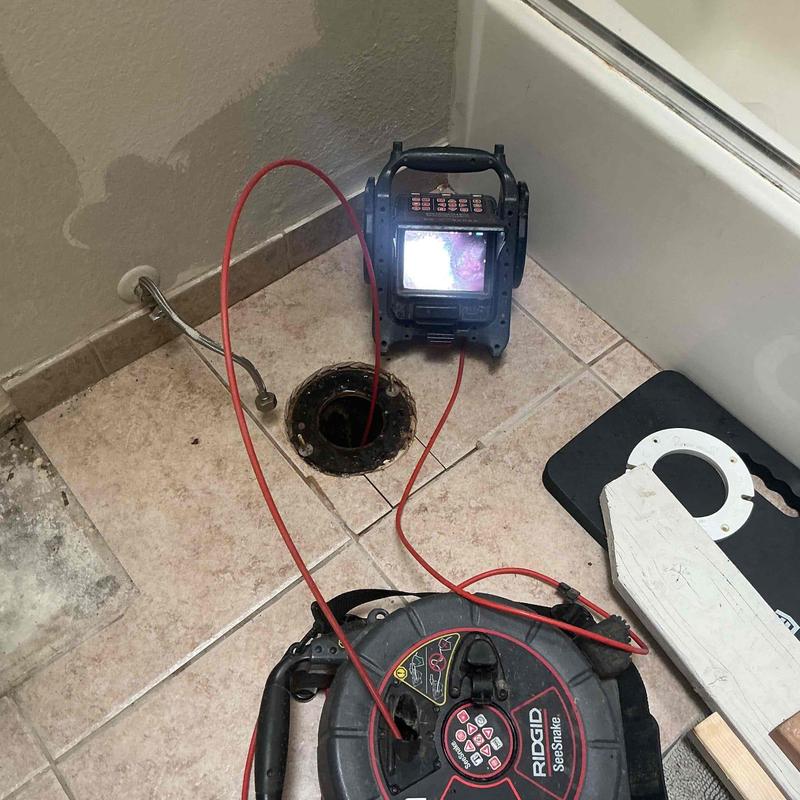 Drain line descaling with RIDGID SeeSnake camera inspection